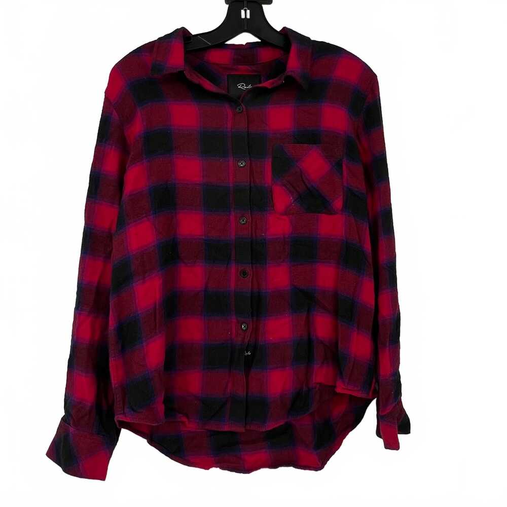 Rails Red Slack Plaid Button Up | Women’s S Cotton-Rayon